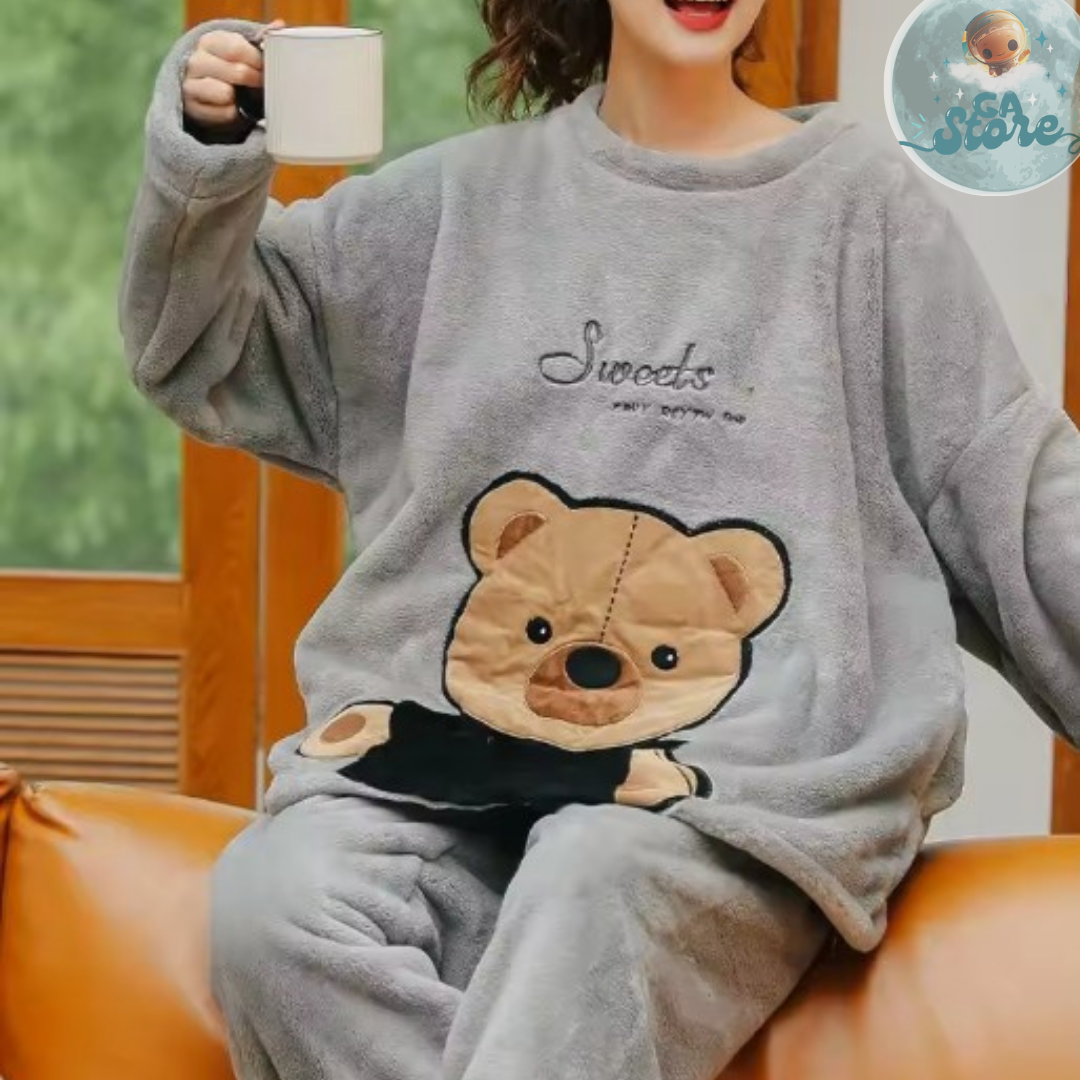 Pijamas Acolchadas para Otoño e Invierno - Mujer